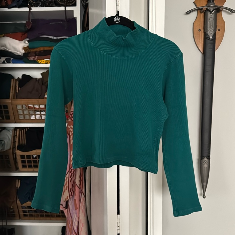 Big Bud Press Essential Turtleneck - Hunter Green - Size Small - NWOT